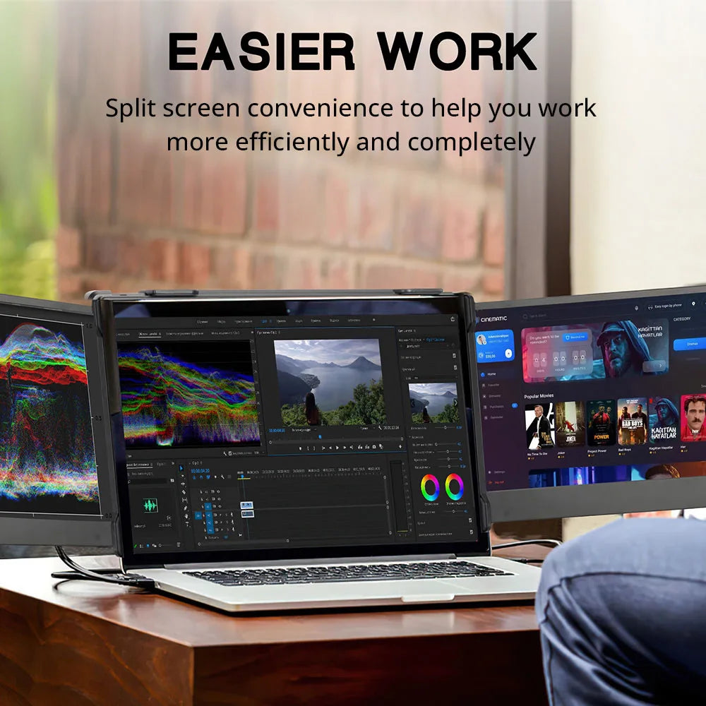 GTMEDIA MATE X Portable Dual Screen Monitor Laptop Screen Extender for 13-17.3" Laptop, 60Hz Refresh Rate, 178° Viewing Angle