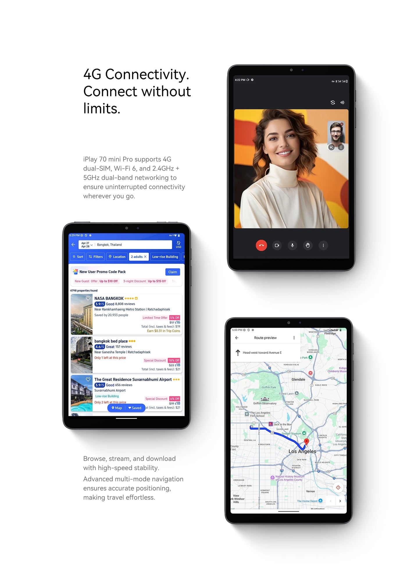 ALLDOCUBE 8.8“ Mini Tablets iPlay 70 Mini Pro 8+8GB RAM 256GB ROM Android 15 Tablet PC 90Hz FHD Screen 6050mAh Dual 4G LTE Pads