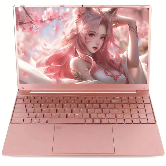 AKPAD 11th Gen Intel Celeron N5095 Laptop  Windows10/11, Max 32GB RAM,128gb- 2TB SSD, 2.4G/5G WiFi, BT, Girlish style Pink Keybd