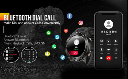 LaNikar Smart Watch Men TFT Display Bluetooth Call Blood Pressure Sport Fitness Health Monitor Custom Dial Waterproof Smartwatch