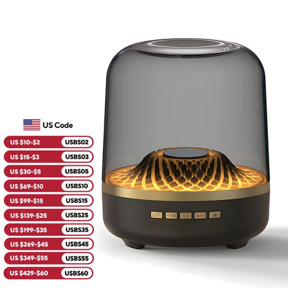 5th Glass Bluetooth Speaker Subwoofer Colorful Home High Volume Wireless Smart Computer Speaker ﻿Electronics Desk Accessories