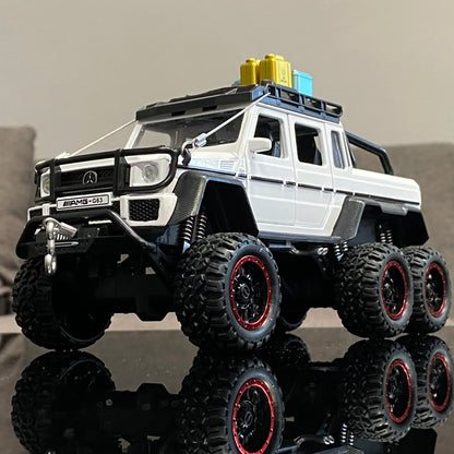 1:24 Benz G63 6*6 Adventure Edition Off Road SUV Alloy Metal Diecast Model Car Indoor Simulation Ornaments Birthday Gifts Friend