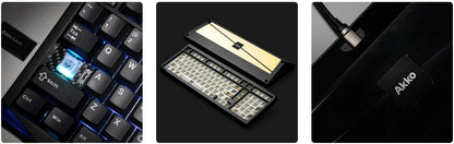 Akko Mineral 02 VIA Mechanical Keyboard/Barebone Kit Aluminum 102 Keys RGB Hot-swappable Tri-mode Wireless Custom Keyboard/Kit
