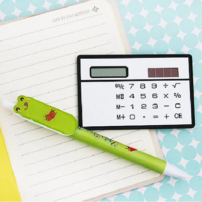 with Touch Screen Credit Card Design Mini Size Portable Slim Computer Solar 8 Digit Calculator Slim Solar Calculator