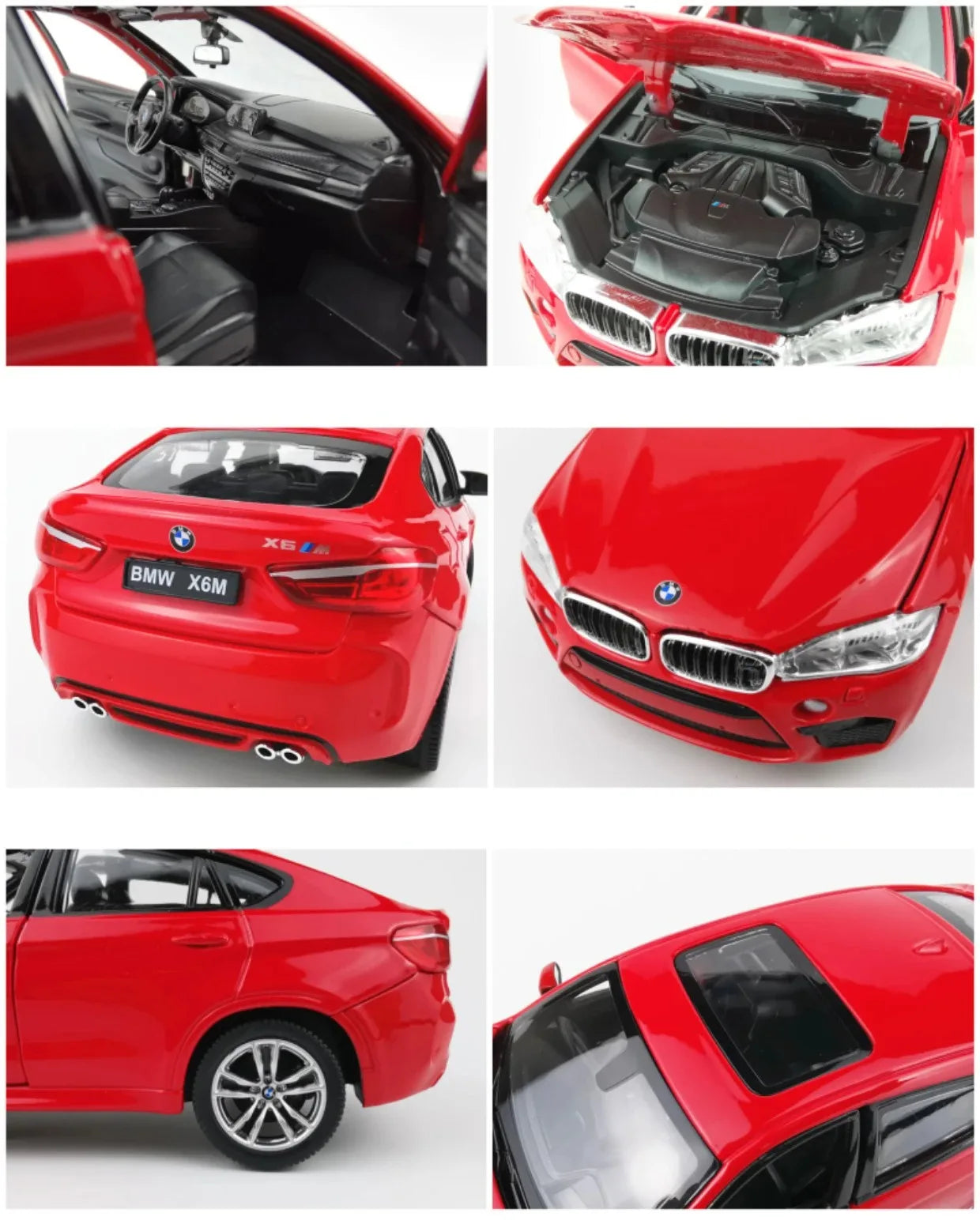 1:24 BMW X6M X6 SUV Alloy Sports Car Model Diecasts Metal Vehicles Car Model Simulation Collection Childrens Toy Gift