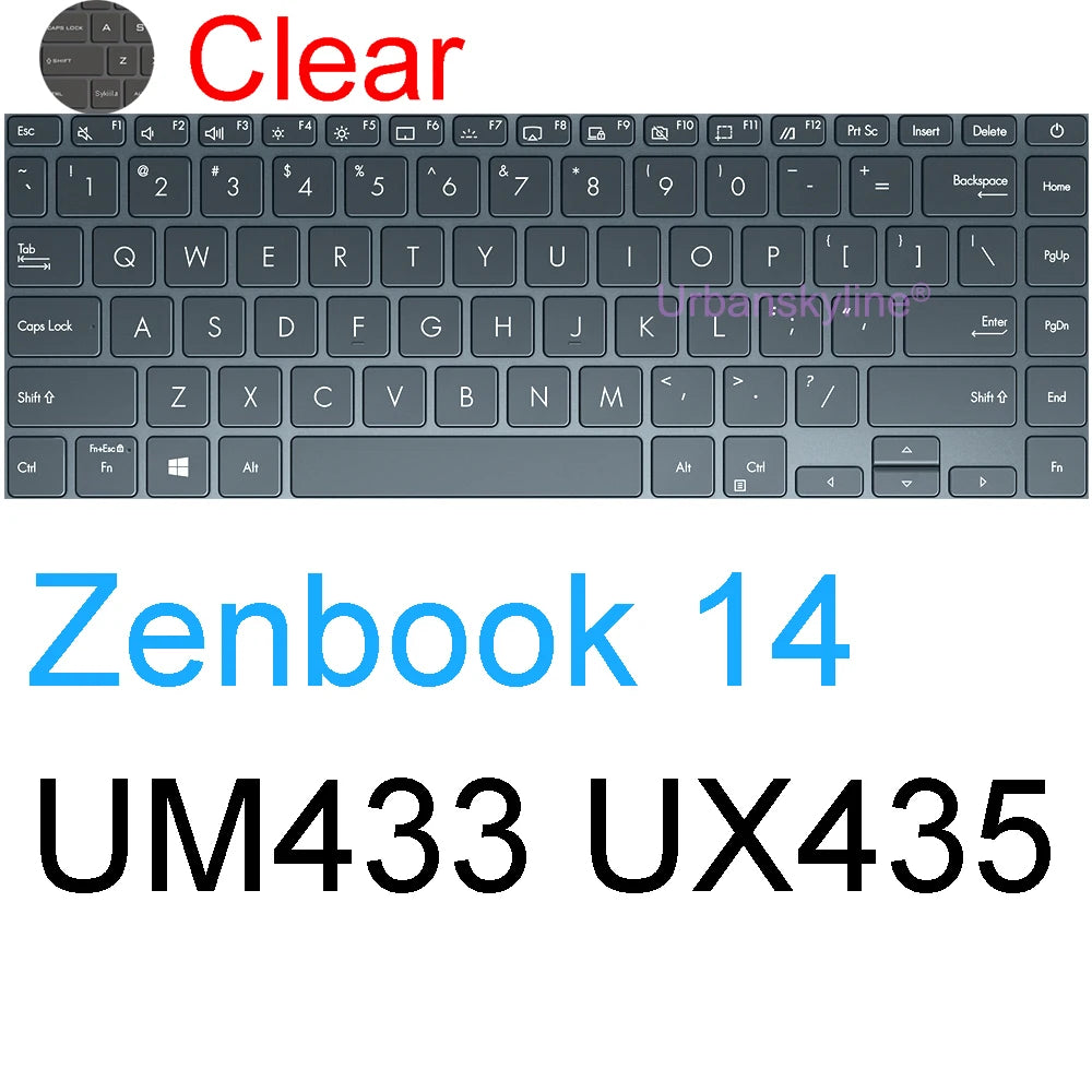 Keyboard Cover for ASUS Zenbook 14 Flip 14X OLED Pro UX3406 UX3405 UX3404 UX3402 UM3402 UP3404 Q425 Silicone Protector Skin Case