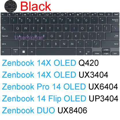 Keyboard Cover for ASUS Zenbook 14 Flip 14X OLED Pro UX3406 UX3405 UX3404 UX3402 UM3402 UP3404 Q425 Silicone Protector Skin Case