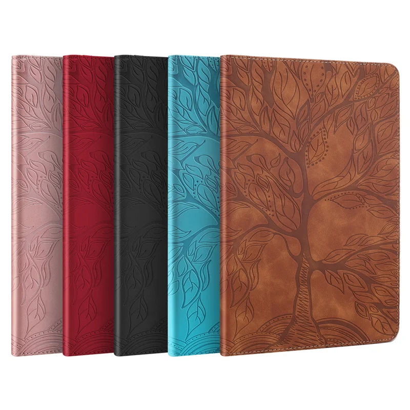 Funda for Redmi Pad Pro Case 12.1 inch 2024 Tree Embossed Stand Back Shell for Xiaomi Poco Pad 12 1 Case Cover Tablet Case
