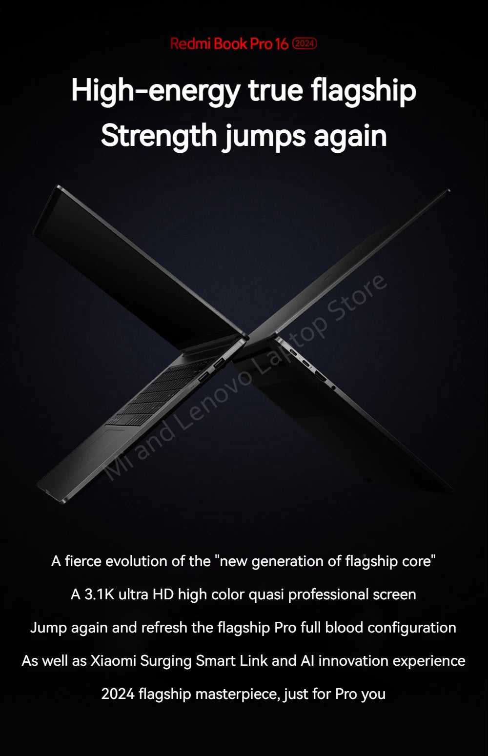 2024 New Xiaomi RedmiBook Pro 16 Ultra 5 125H 32GB LPDDR5 1TB SSD 3.1K 165Hz 16inch