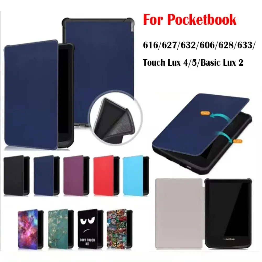 1PC Auto Sleep/Wake E-Reader Case Protective Shell for Pocketbook 616/627/632/606/628/633/PocketBook Touch Lux 4/5/Basic Lux 2