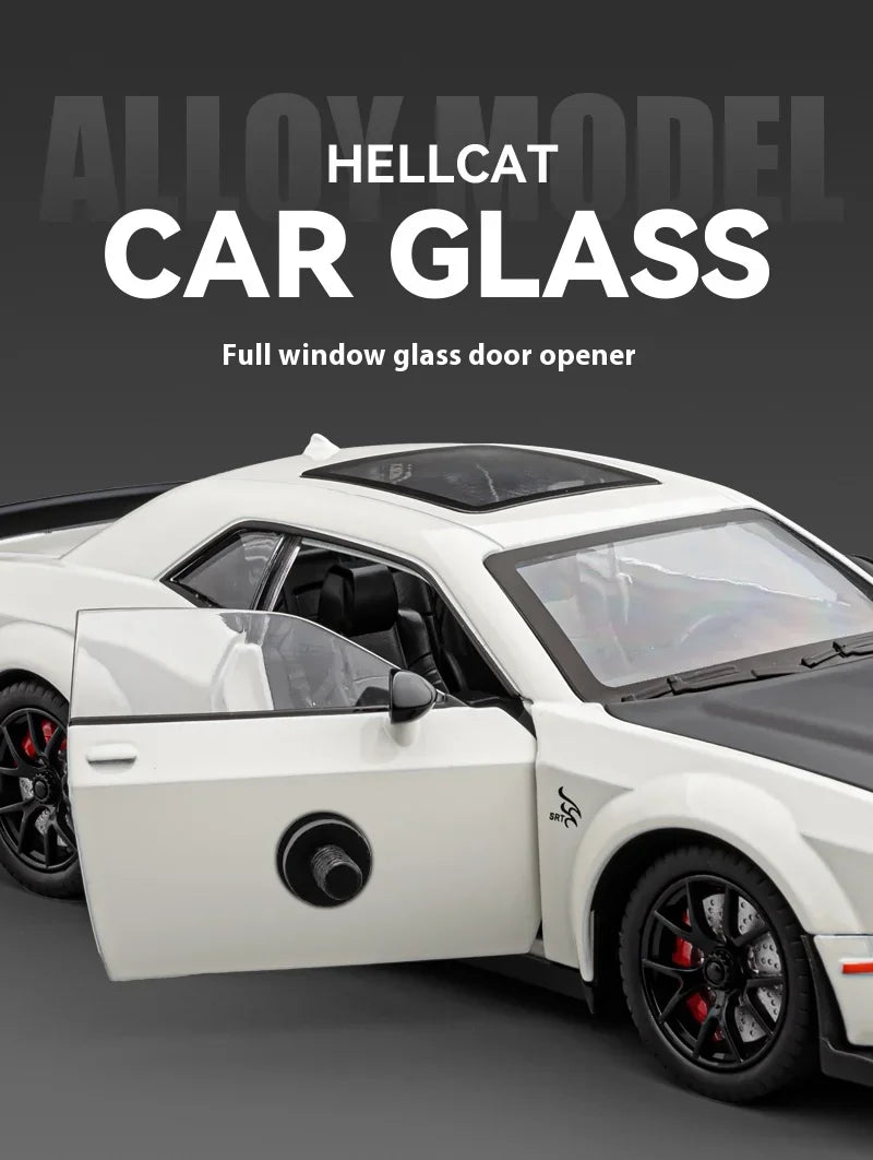 1:24 Dodge Challenger SRT Hellcat Redeye Super Muscle Car Alloy Metal Diecast Car Model Collecting Hobby Decorative Gift Friend