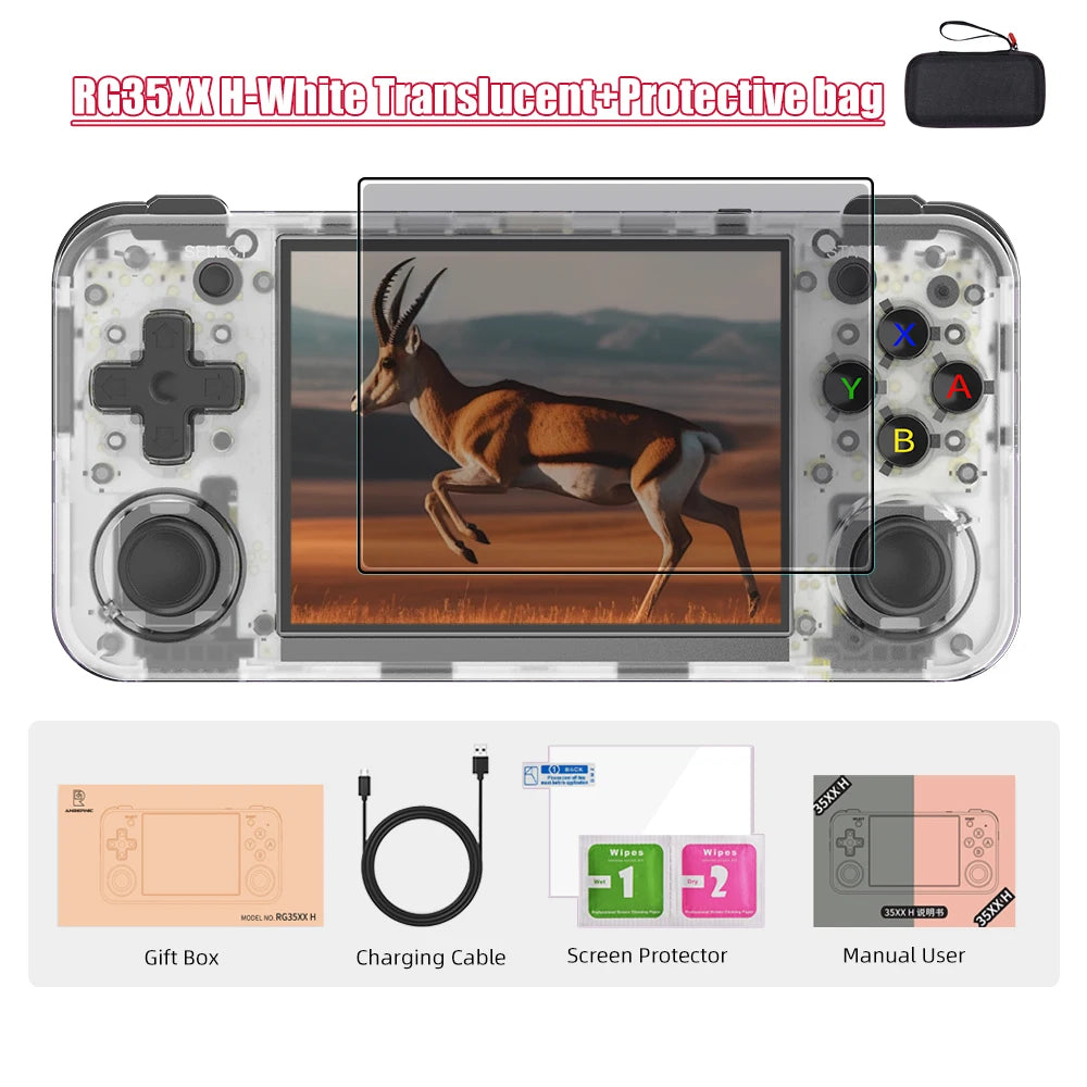 ANBERNIC RG35XX H 64Bit and-held Consoles For Playing Video Games 3.5-inch IPS 640*480 Screen Retro Game Player 3300 mAh Battery