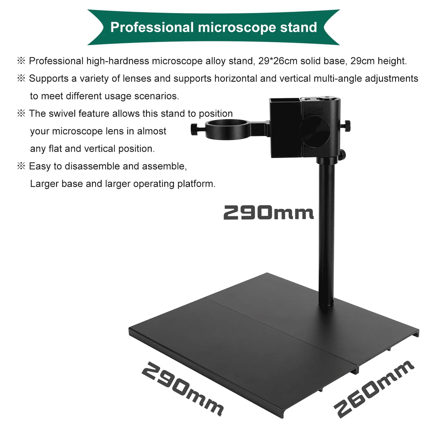 60MP 4K UHD Digital Microscope For Electronics 215x 5x Electronic Magnification Soldering Microscope Software WithSturdy Bracket