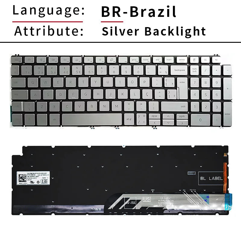 SP Spanish US Russian Backlit For Dell Inspiron 3500 3501 7591 5590 5591 5598 7590 5593 5584 7790 7500 7501 5501 5502 Keyboard