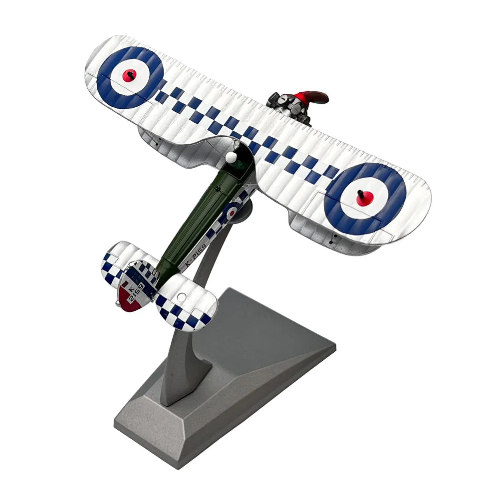 1:72 British Royal Air Force k-2159 Bristol Bulldog Biplane Propeller Fighter Diecast Metal Airplane Plane Aircraft Model Toy