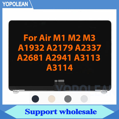 New LCD Screen Display For MacBook Air Retina 13" 15" A2681 A2941 A2337 A3113 A3114 A2179 A1932 LCD Screen Assembly Replacement