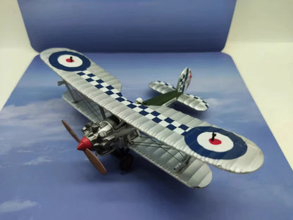 1:72 British Royal Air Force k-2159 Bristol Bulldog Biplane Propeller Fighter Diecast Metal Airplane Plane Aircraft Model Toy