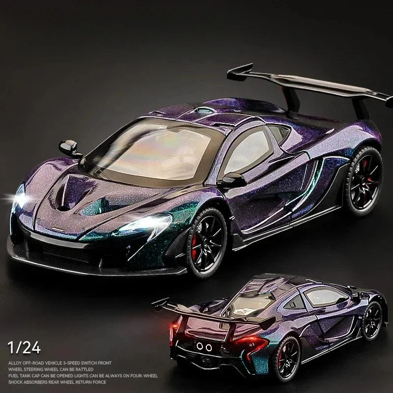 1:24 Scale P1 Supercar Alloy Car Diecast Metal With Sound & Light Model Collect Hobby Model Ornaments Gift For Boys