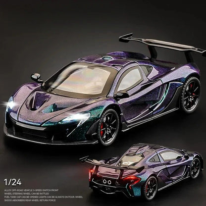 1:24 Scale P1 Supercar Alloy Car Diecast Metal With Sound & Light Model Collect Hobby Model Ornaments Gift For Boys