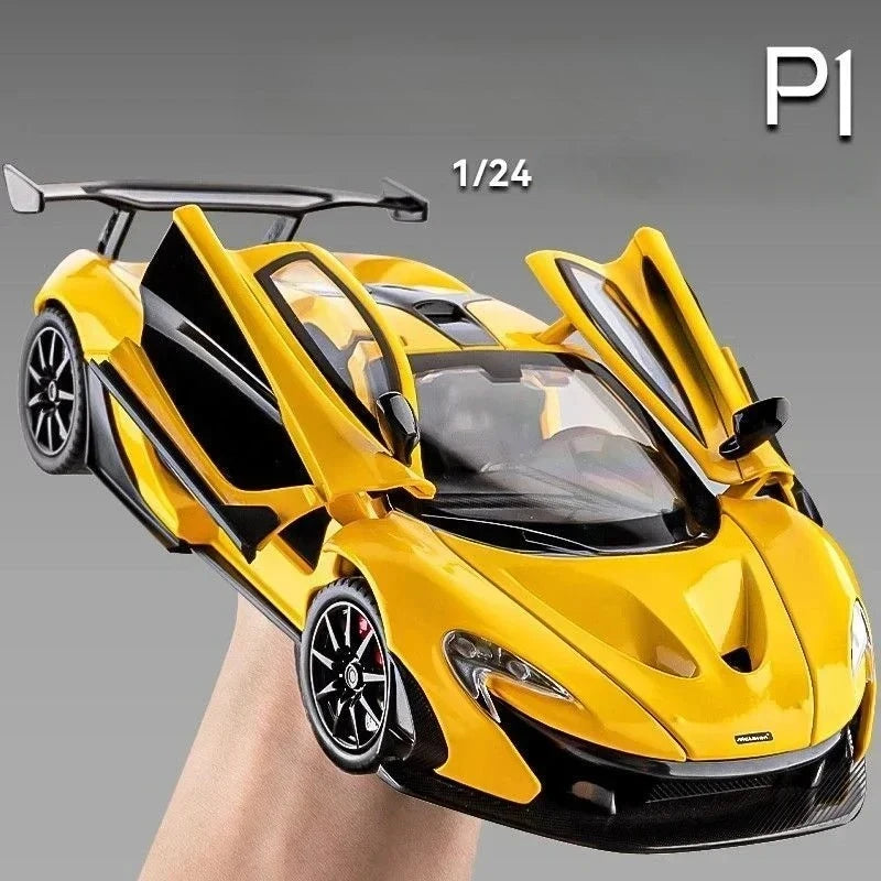 1:24 Scale P1 Supercar Alloy Car Diecast Metal With Sound & Light Model Collect Hobby Model Ornaments Gift For Boys