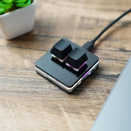 OSU 2 Keys Macro Programming Keyboard RGB Mini Custom Gaming  Keyboard For Linux/ MacOS /Android /Raspberry Pi