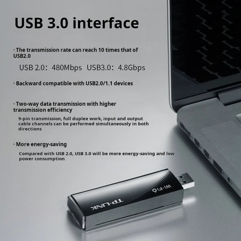 TP-LINK WiFi 6 AX3000 Dual-Band Wireless USB Network Card, Compatible with Windows 11/10, TL-XDN9000
