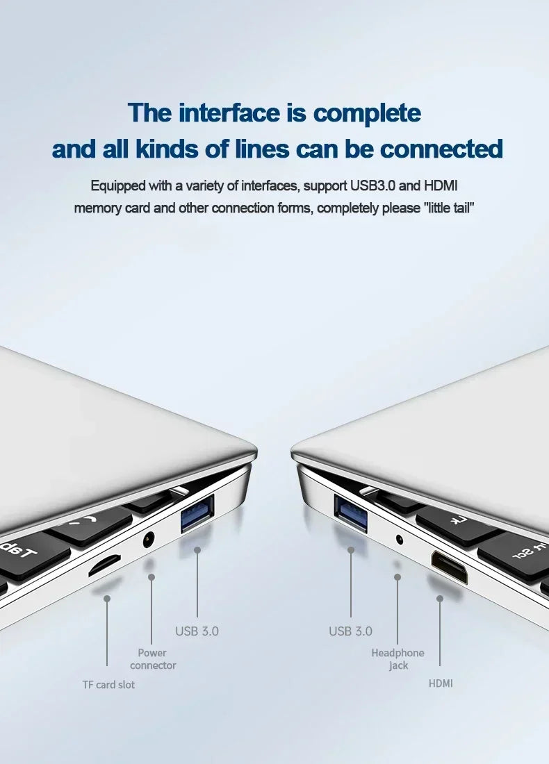 14.1 Inch Intel Core I7 7500U 1080P Windows 11 Laptop Computer PC 12GB DDR4 512GB 1TB SSD Office Notebook Gaming laptops