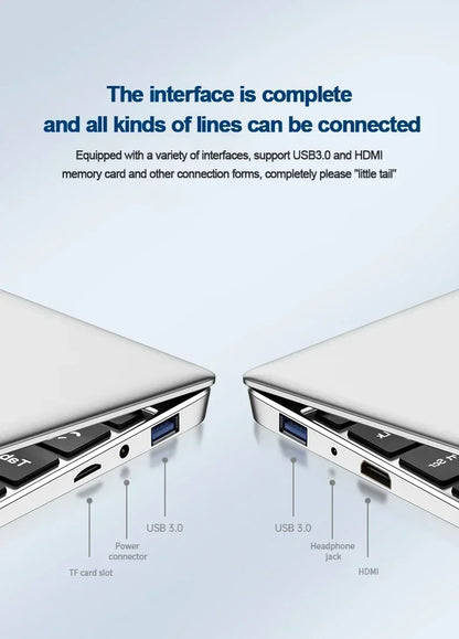 14.1 Inch Intel Core I7 7500U 1080P Windows 11 Laptop Computer PC 12GB DDR4 512GB 1TB SSD Office Notebook Gaming laptops