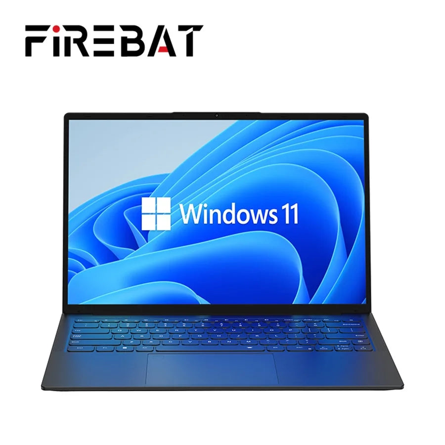 Firebat A16 AT15 Laptop 16 Inch N5095 N100 N150 CPU 16GB RAM SSD 512GB 1TB BT4.2 WiFi5 Lightweight Business Computer Notebook