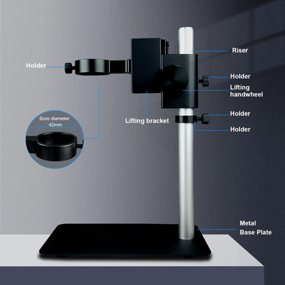 YIZHAN 130X Lens C-mount Digital Microscope for Electronics 4K 1080P HD Industrial Cameras 60MP 48MP HDMI USB VGA Repair Tools