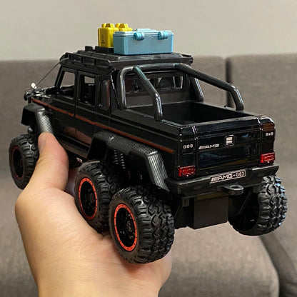 1:24 Benz G63 6*6 Adventure Edition Off Road SUV Alloy Metal Diecast Model Car Indoor Simulation Ornaments Birthday Gifts Friend