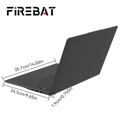 Firebat A16 AT15 Laptop 16 Inch N5095 N100 N150 CPU 16GB RAM SSD 512GB 1TB BT4.2 WiFi5 Lightweight Business Computer Notebook