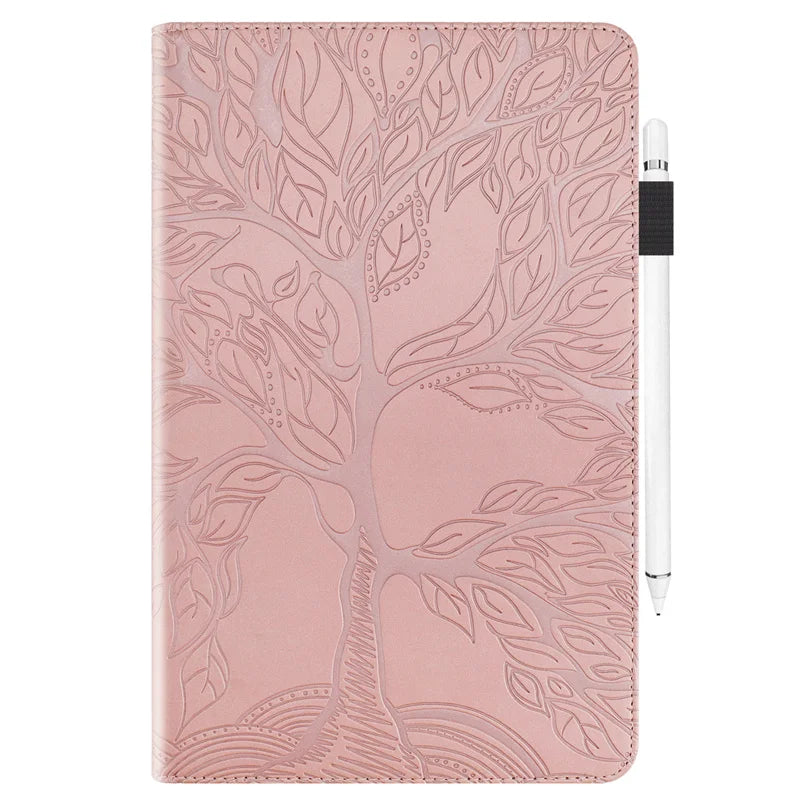 Funda for Redmi Pad Pro Case 12.1 inch 2024 Tree Embossed Stand Back Shell for Xiaomi Poco Pad 12 1 Case Cover Tablet Case