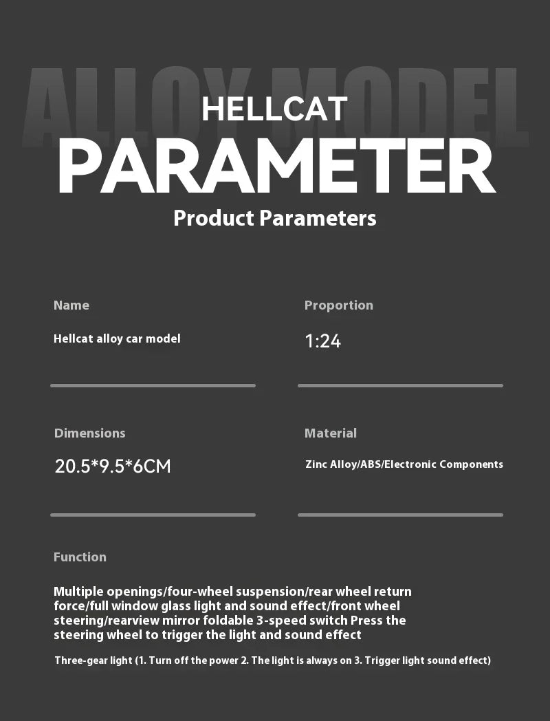 1:24 Dodge Challenger SRT Hellcat Redeye Super Muscle Car Alloy Metal Diecast Car Model Collecting Hobby Decorative Gift Friend