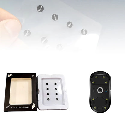 1 Pack Glass Mouse Skates DIY Universal Dots Mouse Feet Pads Sticker for Gaming Mouse Anti-Slip Pad