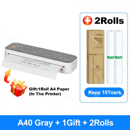 Peripage A40 P81 Inkless Portable A4 Thermal Printer Wireless Bluetooth USB Printing Text PDF Document Photos A4 Machine Maker