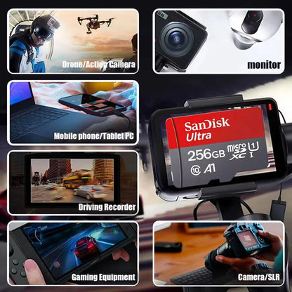 Sandisk Original Memory Card 512GB 256GB 128GB 64GB 32GB TF Micro SD Class A1-10 UHS-1 Flash Memory Microsd