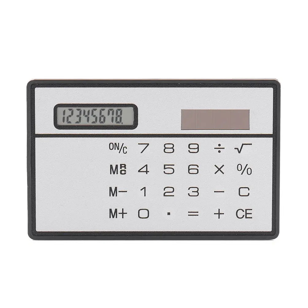 with Touch Screen Credit Card Design Mini Size Portable Slim Computer Solar 8 Digit Calculator Slim Solar Calculator
