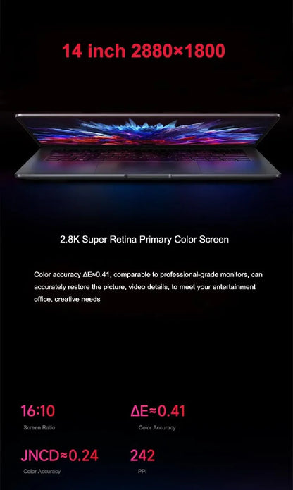 Xiaomi Laptop RedmiBook 14 2023 14 Inch 2.8K 120Hz Screen i5-12500H/i7-12700H 16GB LPDDR5 512GB/1TB SSD Notebook PC Computer