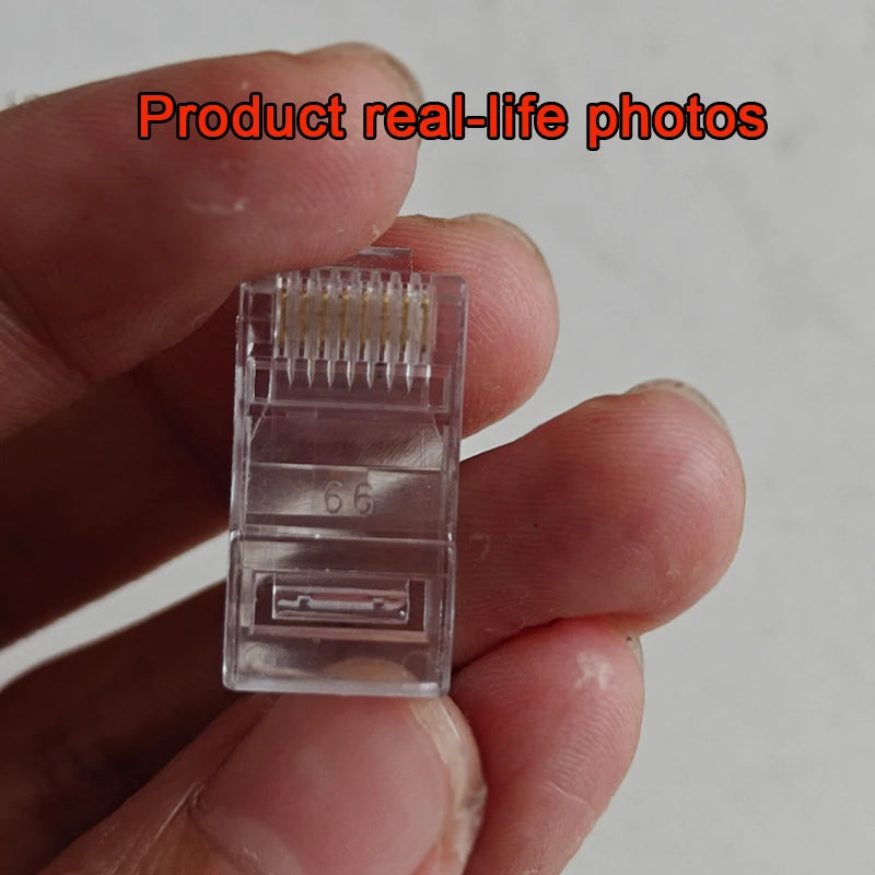 50 PCs RJ45 Connector Connector Network Unshielded RJ45 Perforated Crystal Head Network Cable