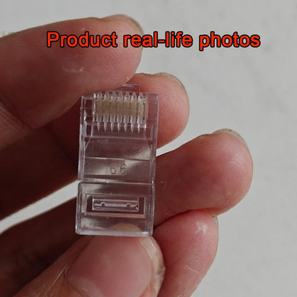 50 PCs RJ45 Connector Connector Network Unshielded RJ45 Perforated Crystal Head Network Cable
