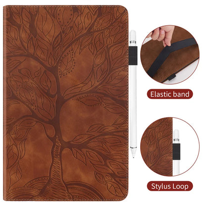 Funda for Redmi Pad Pro Case 12.1 inch 2024 Tree Embossed Stand Back Shell for Xiaomi Poco Pad 12 1 Case Cover Tablet Case