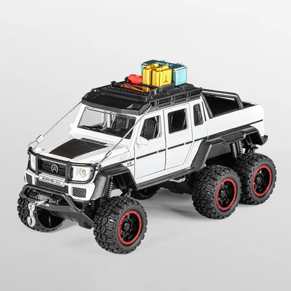1:24 Benz G63 6*6 Adventure Edition Off Road SUV Alloy Metal Diecast Model Car Indoor Simulation Ornaments Birthday Gifts Friend