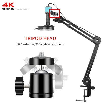 IMX415 4K 300x Digital Microscope For Soldering Recording 48MP Industrial Electronics Microscope phone Repair Jewelry Repair
