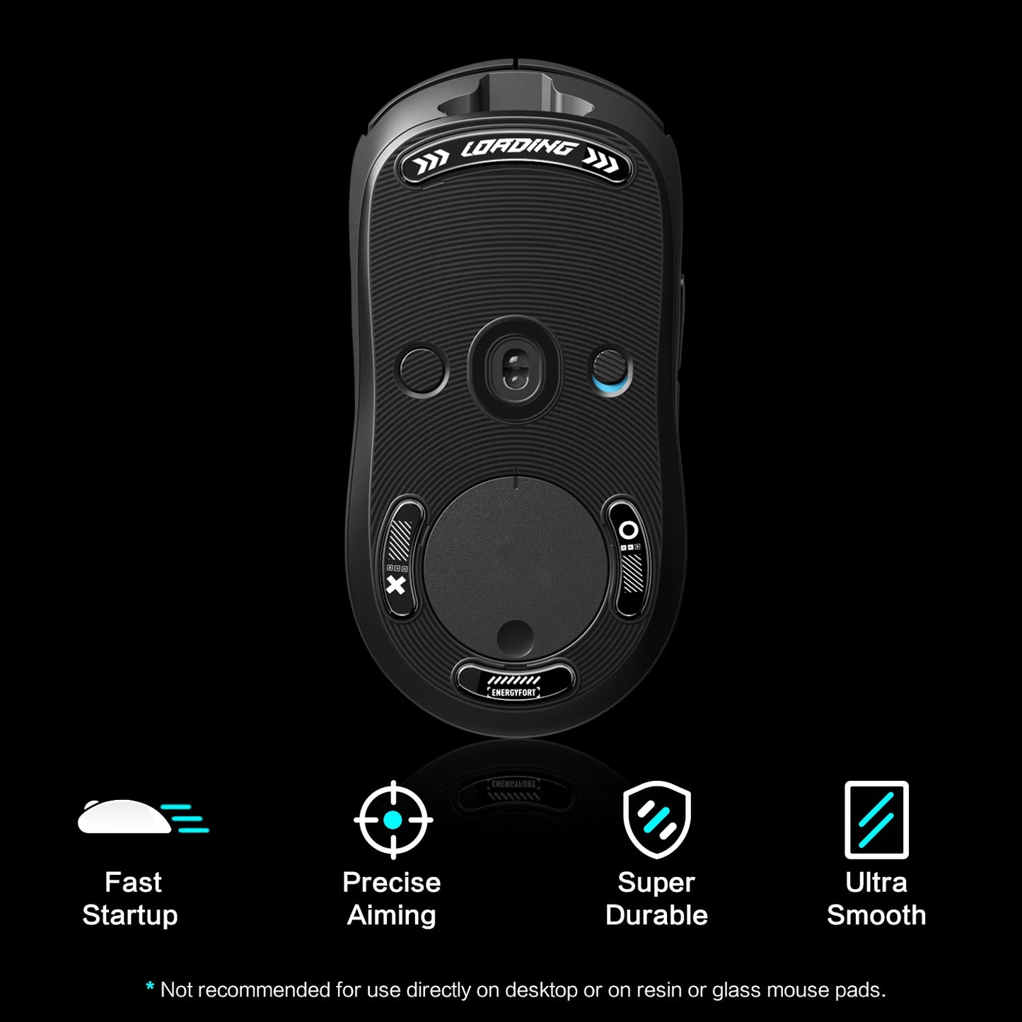 Rounded Curved Edges Mouse Feet Mouse Skates Mouse Pads for Logitech G Pro Wireless Smooth Glass  for G PRO 2 LIGHTSPEED
