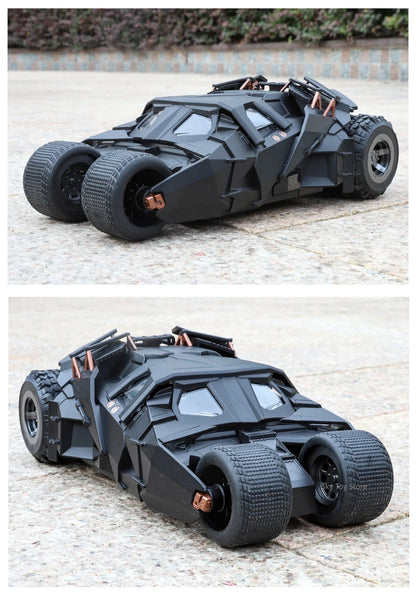 Alloy 1:24 Batmobile Diecast Model Toys Car Collectible Sound Light Doors Opened Rear Wheel Suspension Armored Cars for Kid Gift