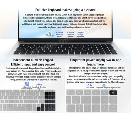 New HONOR Laptop MagicBook X16 Plus 16"Inch 2.5K 120Hz AMD Ryzen R7 8845HS 16/32GB 512GB/1TB Computer PC Notebook Ultrabook