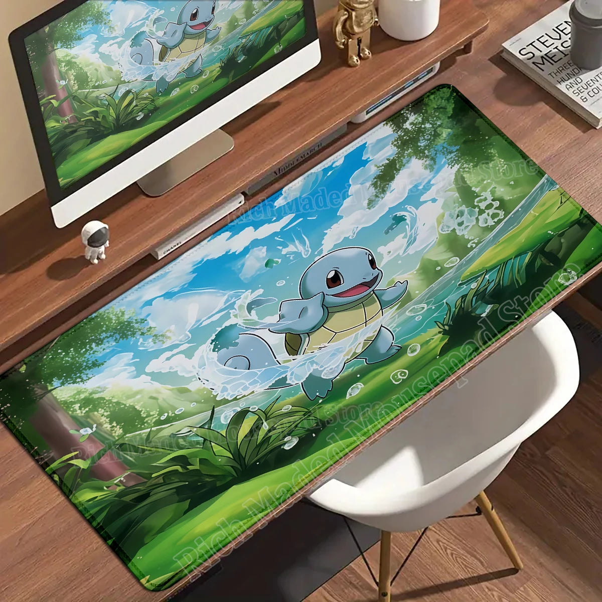 HD Gaming Keyboard Rug Laptop Japan Cool Anime Mouse Pad XXL P-pokemon Desk Mat PC Squirtles Gamer Cabinet Extended Mousepad Rug