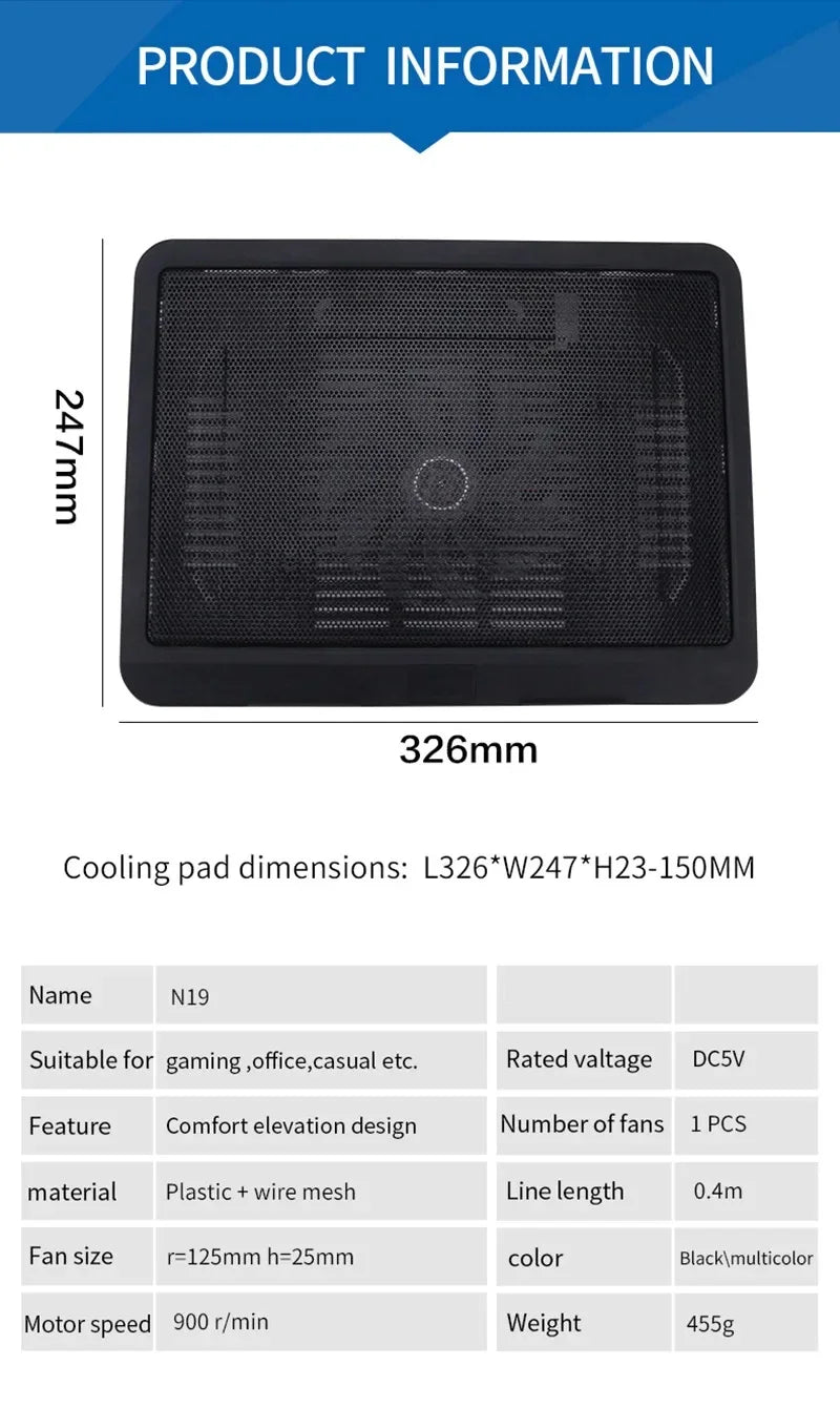 Universal Laptop Cooler Cooling Radiator Fan Cooler Stand Notebook Support Usb Port Air Extracting Cooling Holder Accessories