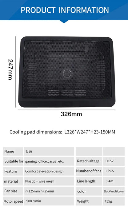 Universal Laptop Cooler Cooling Radiator Fan Cooler Stand Notebook Support Usb Port Air Extracting Cooling Holder Accessories